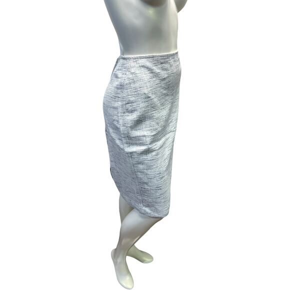 NWT Ann Taylor White & Blue Woven Skirt, Size 12 – Workwear or Casual Summer - Picture 4 of 9